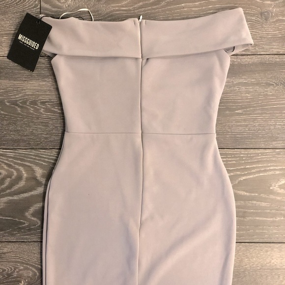Holiday / Cocktail Dress | Stretchy off the shoulder midi dress - Picture 4 of 4